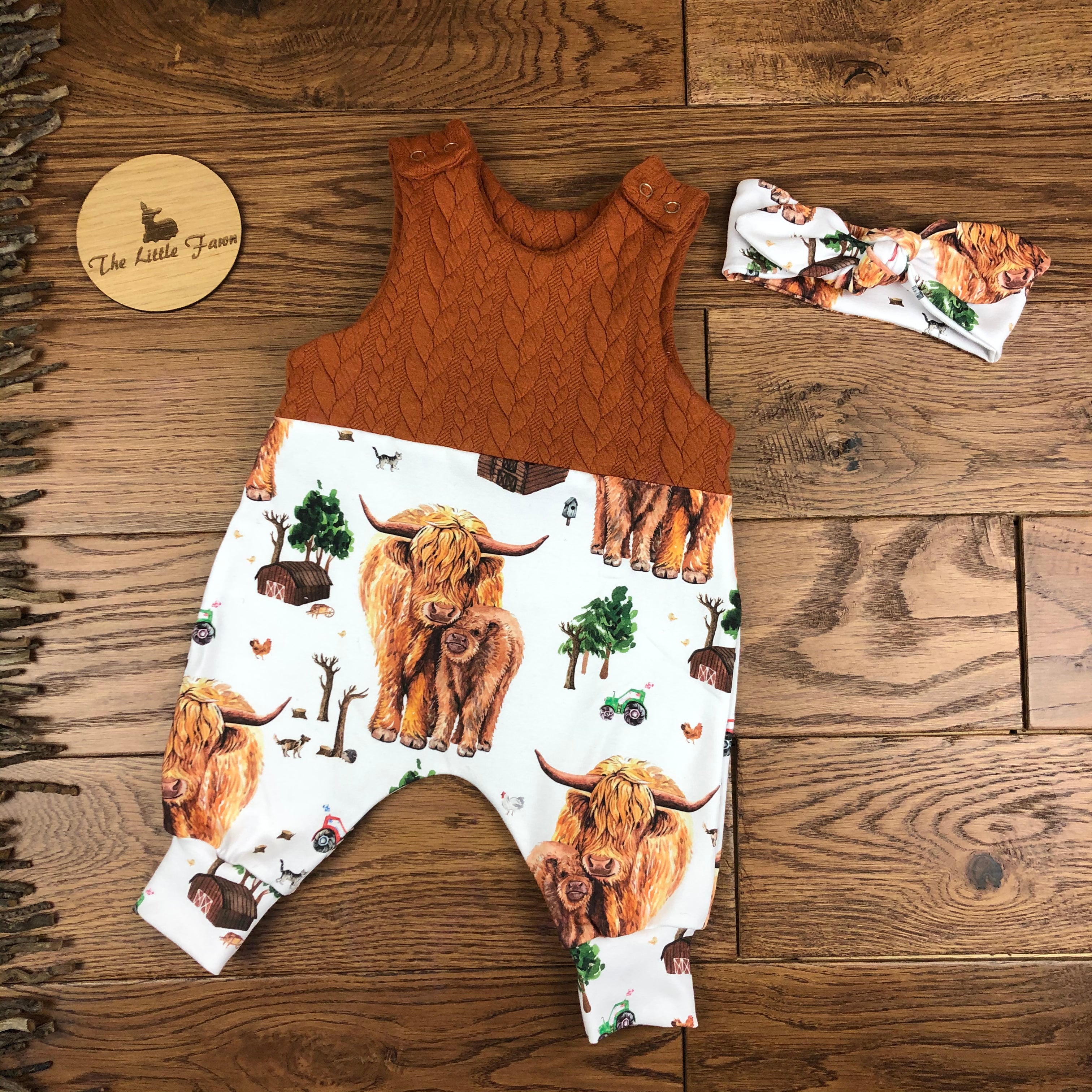 Highland cow baby discount onesie